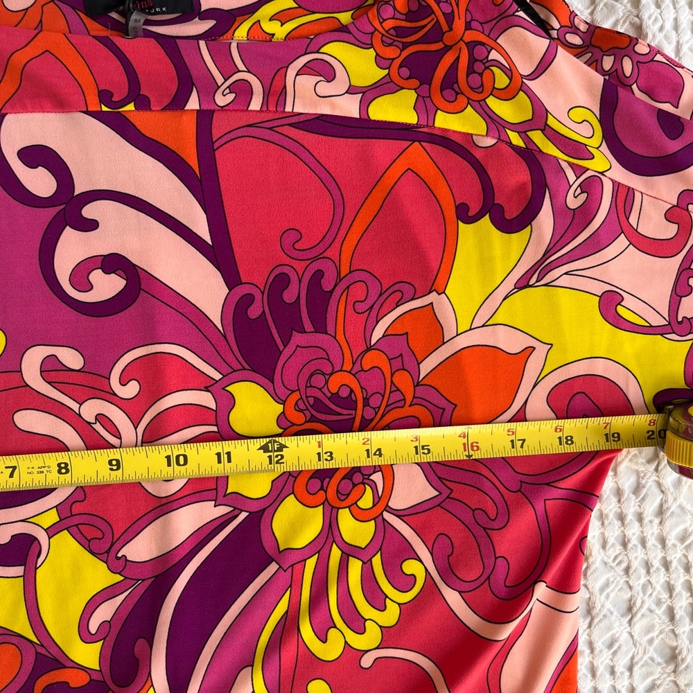 Trina Turk Floral Shift Dress in Pink, Orange & Yellow NWT - Picture 8 of 12